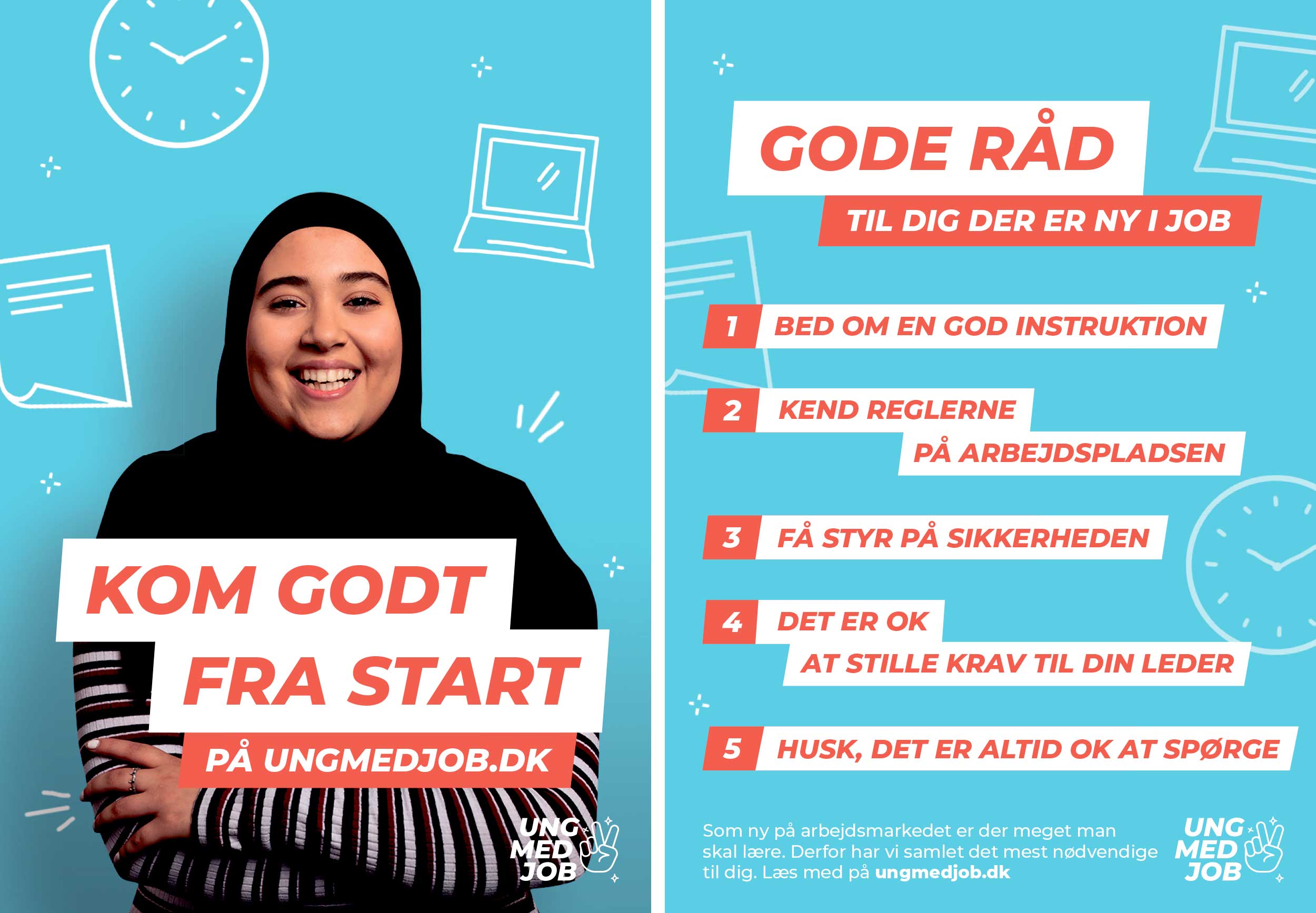 Postkort med gode råd til de unge