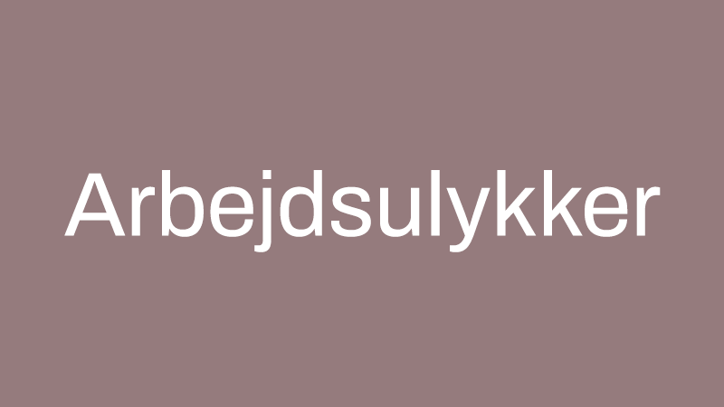 Emne: Arbejdsulykker
