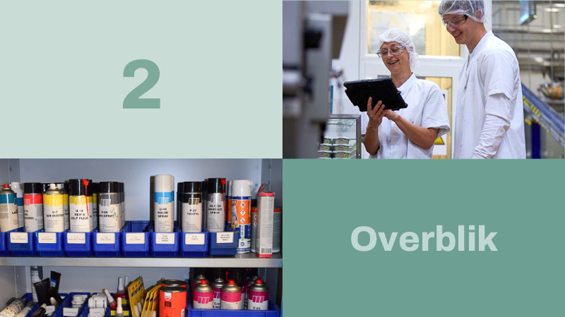 2: Overblik over kemiske produkter - oprydning og bortskaffelse