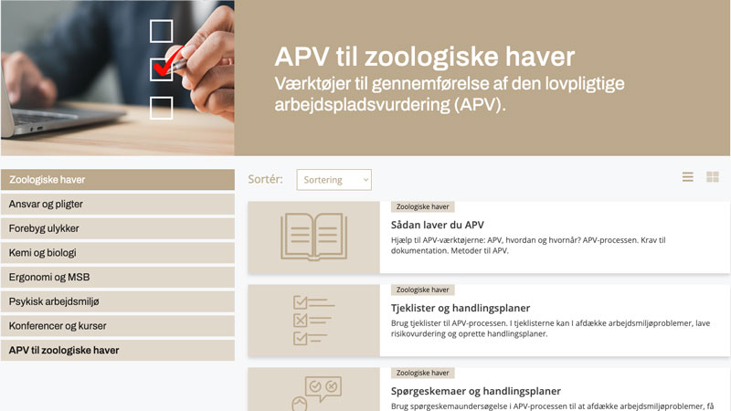 APV til zoologiske haver