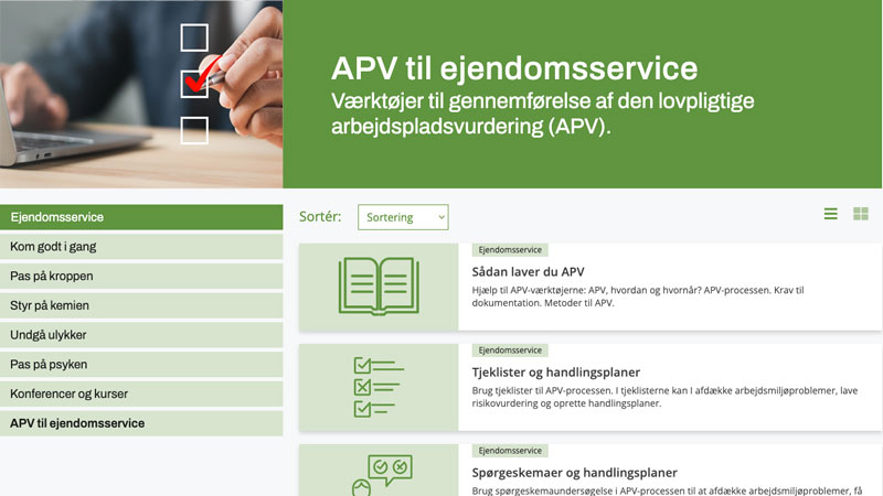 APV til ejendomsservice