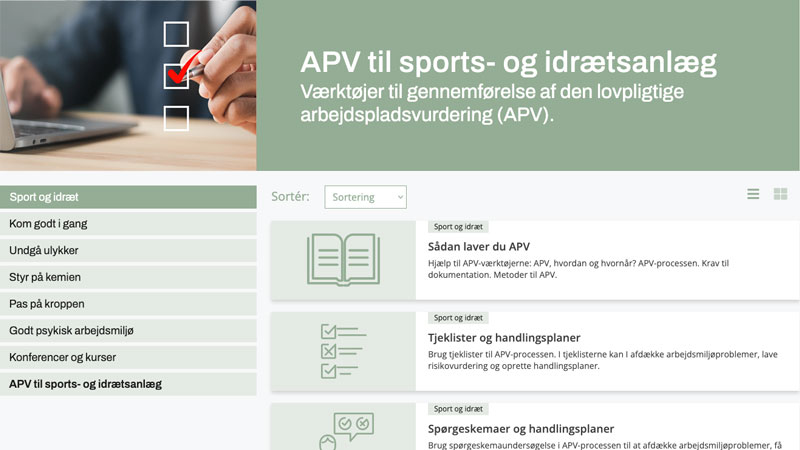 APV til sports- og idrætsanlæg