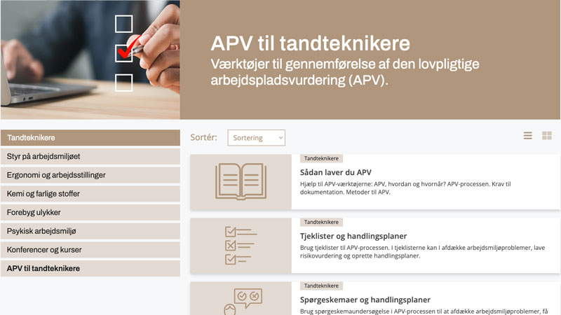 APV til tandteknikere