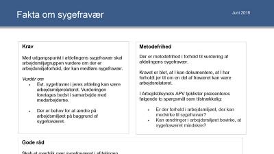 Fakta om sygefravær