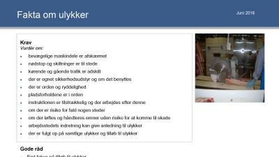 Fakta om ulykker